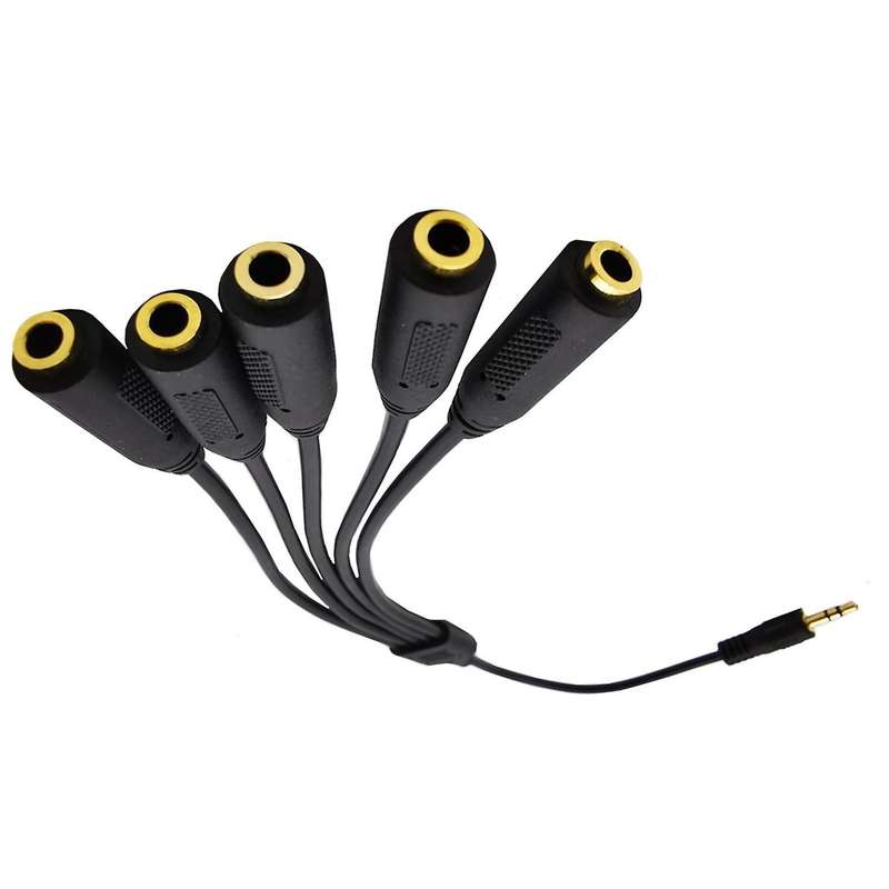 3.5mm 1 to 5 Splitter Stereo Plug Male to 1/8 Inch 3.5mm Stereo Jack