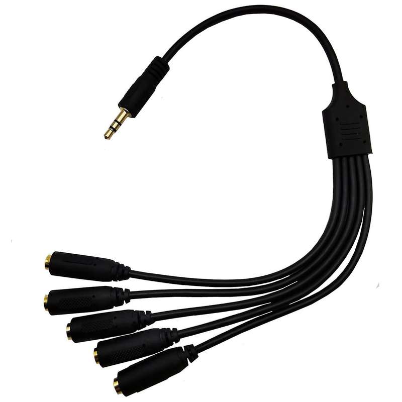3.5mm 1 to 5 Splitter Stereo Plug Male to 1/8 Inch 3.5mm Stereo Jack
