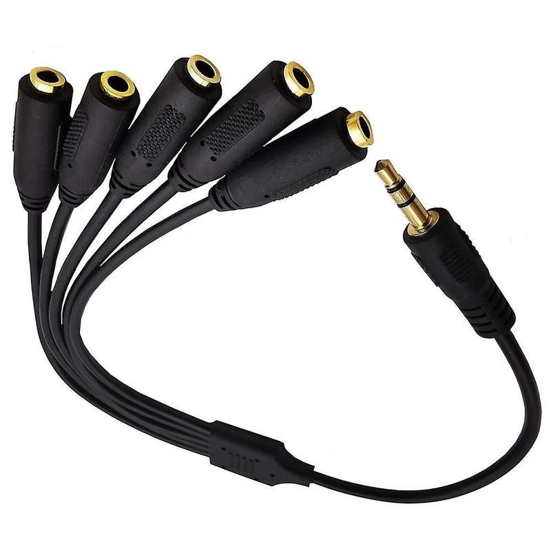 3.5mm 1 to 5 Splitter Stereo Plug Male to 1/8 Inch 3.5mm Stereo Jack