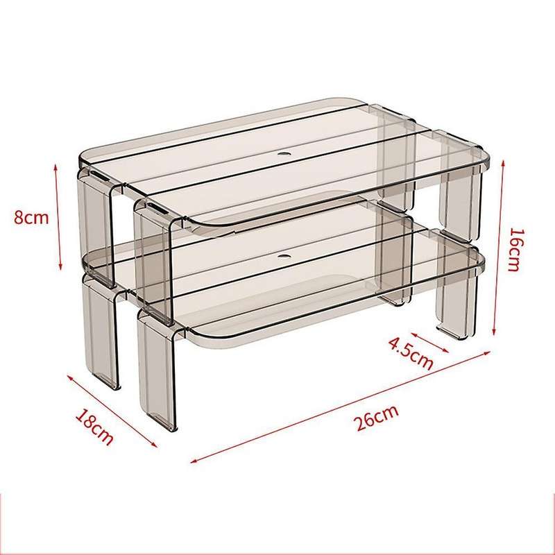 2pcs Fridge Organizer Rack Kitchen Racks Kitchen Items(brown)