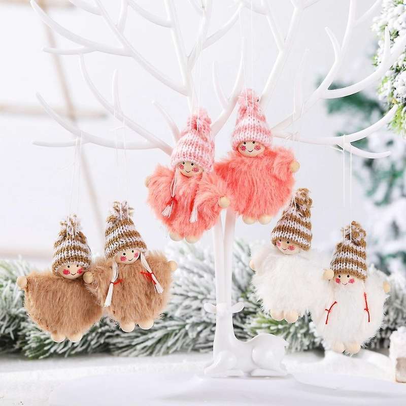 2pcs Christmas Angel Dolls Xmas Tree Decor New Year Gifts for Home A