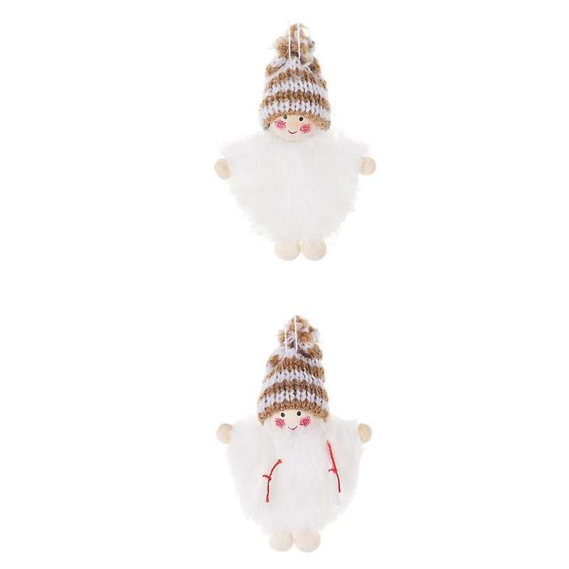 2pcs Christmas Angel Dolls Xmas Tree Decor New Year Gifts for Home A
