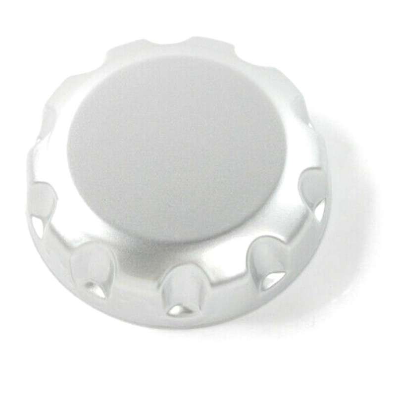 Passenger Seat Lumbar Support Adjuster Knob Button Trim Cover, Silver