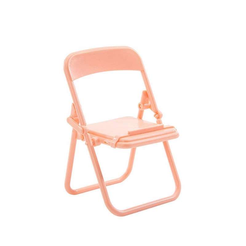 Steve Cute Little Chair Mobile Phone Holder Desk Foldable Pink