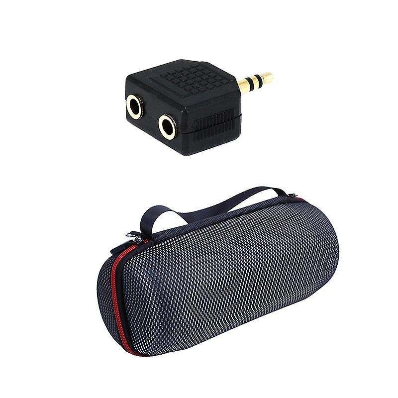 Gold Plated 3.5mm Jack Splitter Adapter - Black