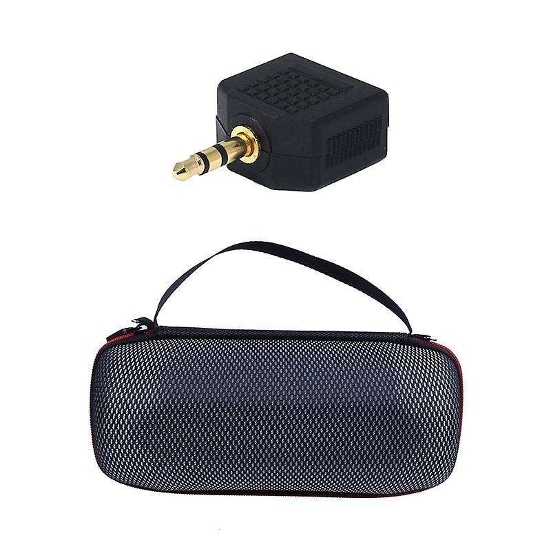 Gold Plated 3.5mm Jack Splitter Adapter - Black