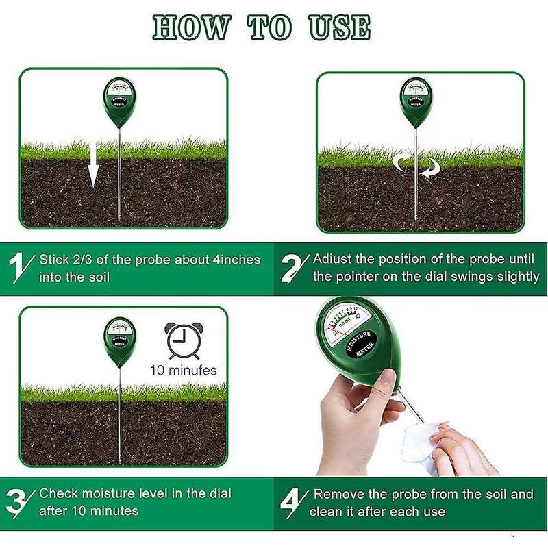 Soil Moisture Sensor Meter, Monitor Soil Test Kit, Plant Water Meter