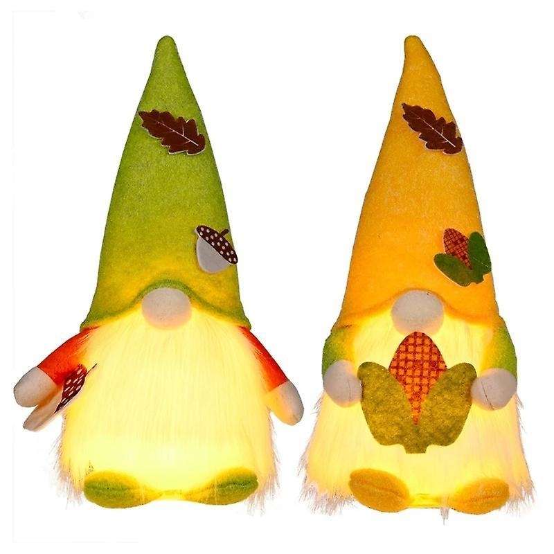 Fall Gnome Swedish Elf Dwarf with Led Light Thanksgiving Day Gift-b