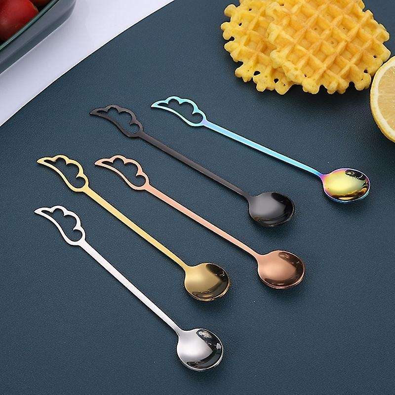 Stainless Steel Spoons Lovely Wing Shape Coffee Cup Spoon Tableware