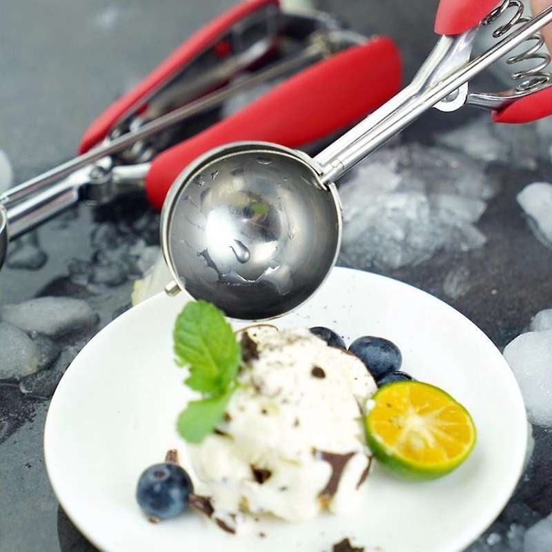 3cm Ice Cream Scoop Cookie Mash Potato Scooper Kitchen Tool-red