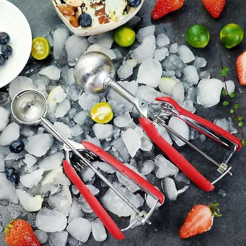 3cm Ice Cream Scoop Cookie Mash Potato Scooper Kitchen Tool-red