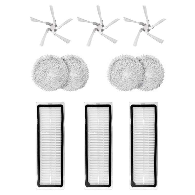 10pcs Hepa Filter Mop Cloth Side Brush for Xiaomi Dreame W10 Robotic