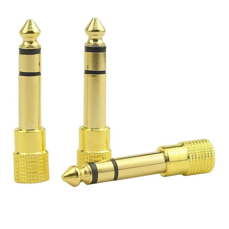 1pcs Earphone Head Connector Plug 6.35 Mm Male to 3.5mm Female