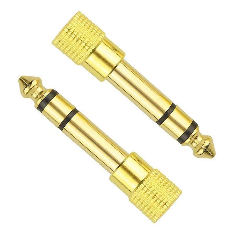 1pcs Earphone Head Connector Plug 6.35 Mm Male to 3.5mm Female