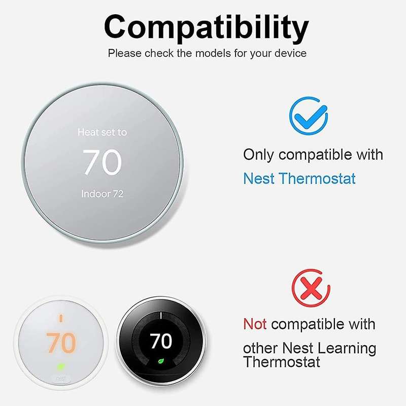 For 2020 Nest Thermostat Bracket Siding Cover Silicone Plate (red)