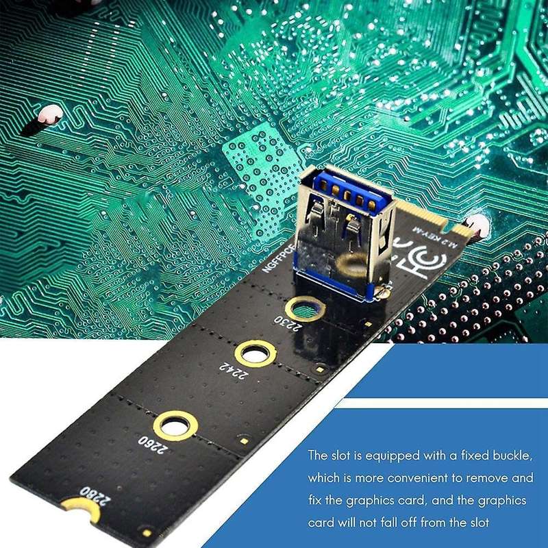 Large 4pin Graphics Extension Cable Adapter Card Set for Btc Mining
