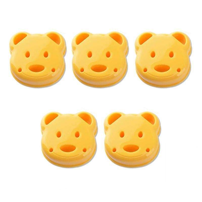 5pcs Bear Shape Sandwich Mold Cutter, Bread Sandwich Shapers for Kids