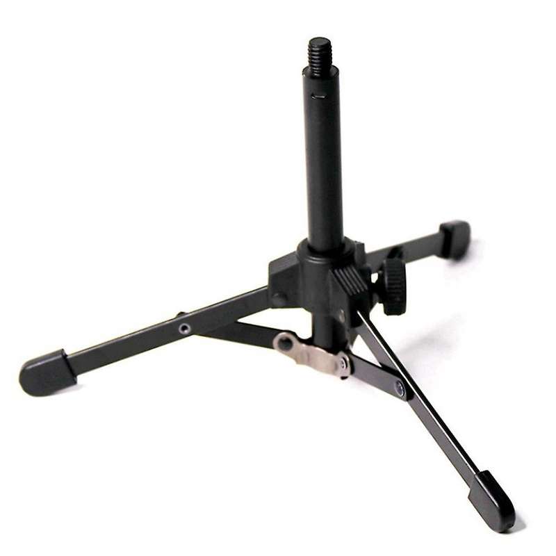Foldable Mini Tripod Microphone Stand Holder with 3/8 Inch Threaded