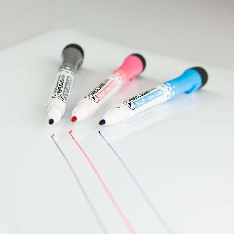 8pcs Magnetic Erasable Whiteboard Pens with Eraser Cap Board Markers