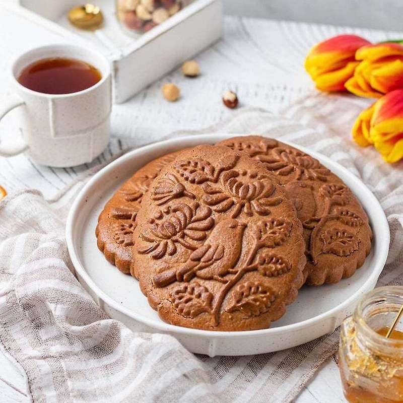Cookie Mold Shortbread Molds Wooden Biscuit Cutter Cookie B
