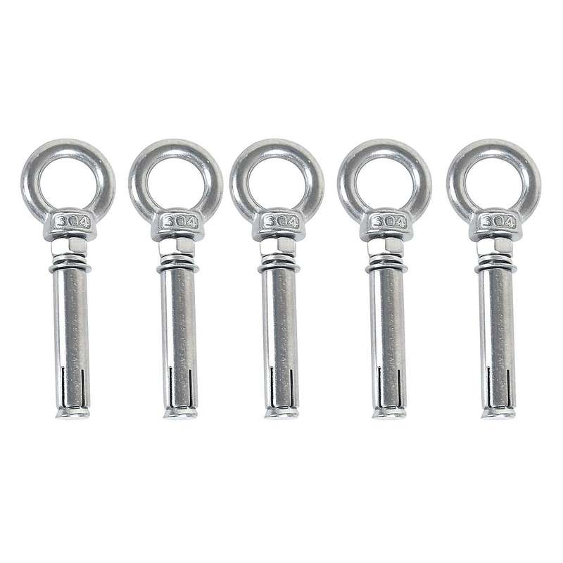 5pcs M8 X 60mm Expansion Bolt 304 Stainless Steel Expansion Eyebolt