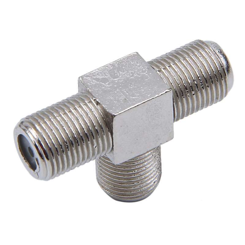 4-way F-type Coax Cable Splitter Combiner Female to 4 Female,silver
