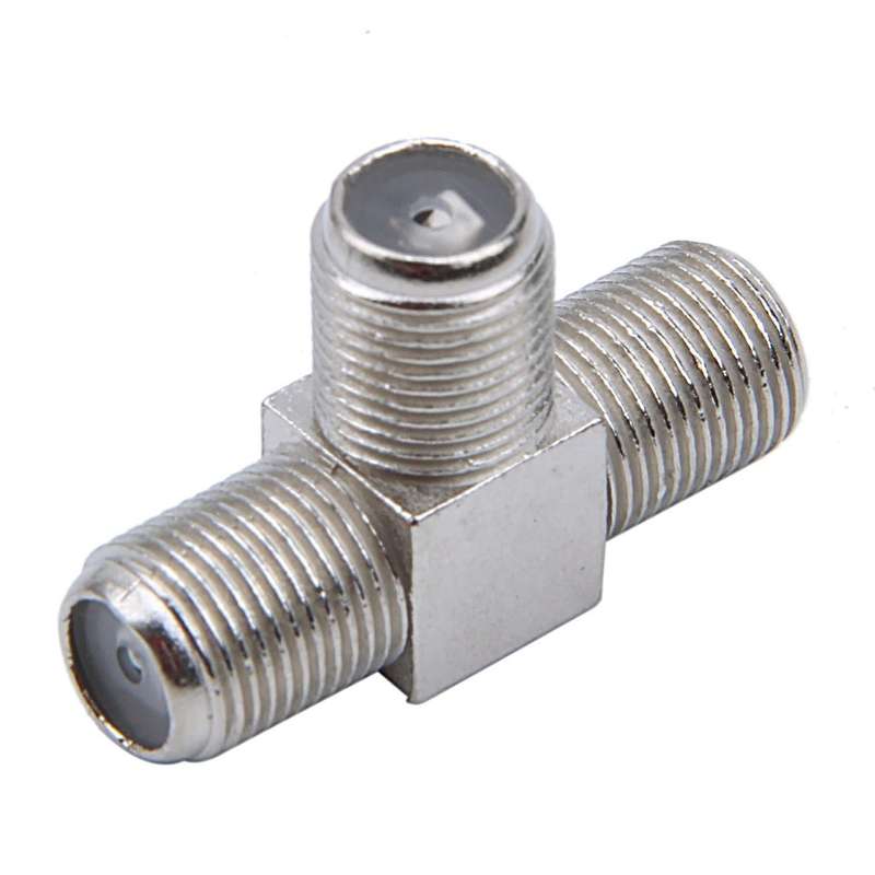 4-way F-type Coax Cable Splitter Combiner Female to 4 Female,silver