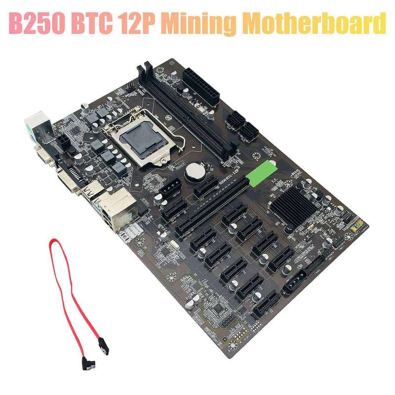 B250 Btc Mining Motherboard Lga 1151 Ddr4 12xgraphics Card Slot