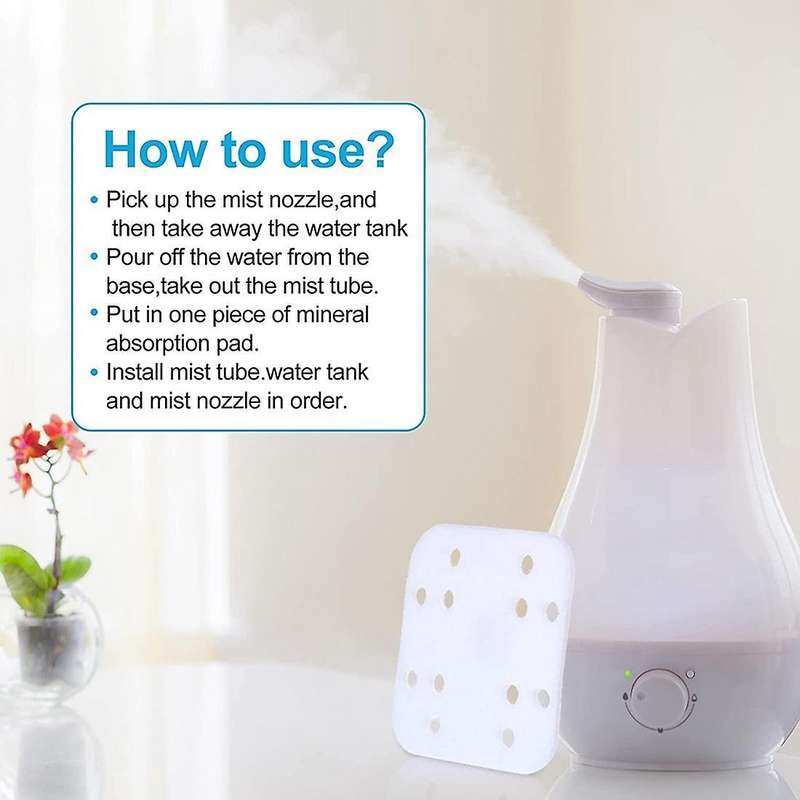 40 Pieces Mineral Absorbent Pads Humidifier Filter Pads