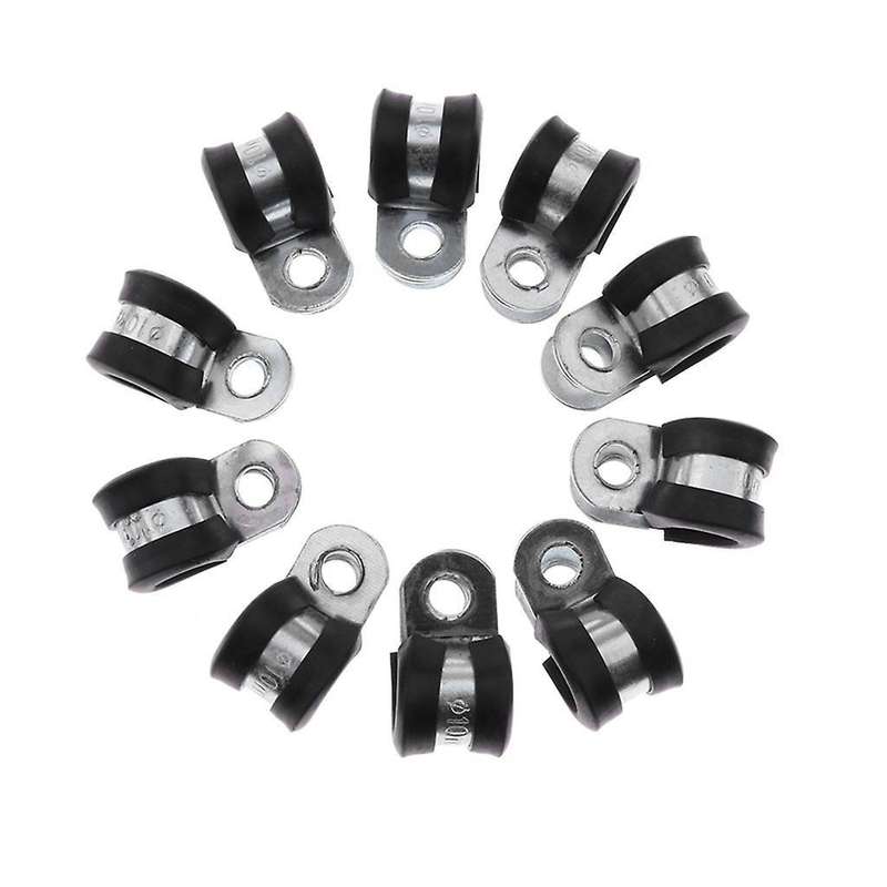 3/8 Inch 10mm Fuel Line Hose Clamp Clip Fastener Rubber Cushion