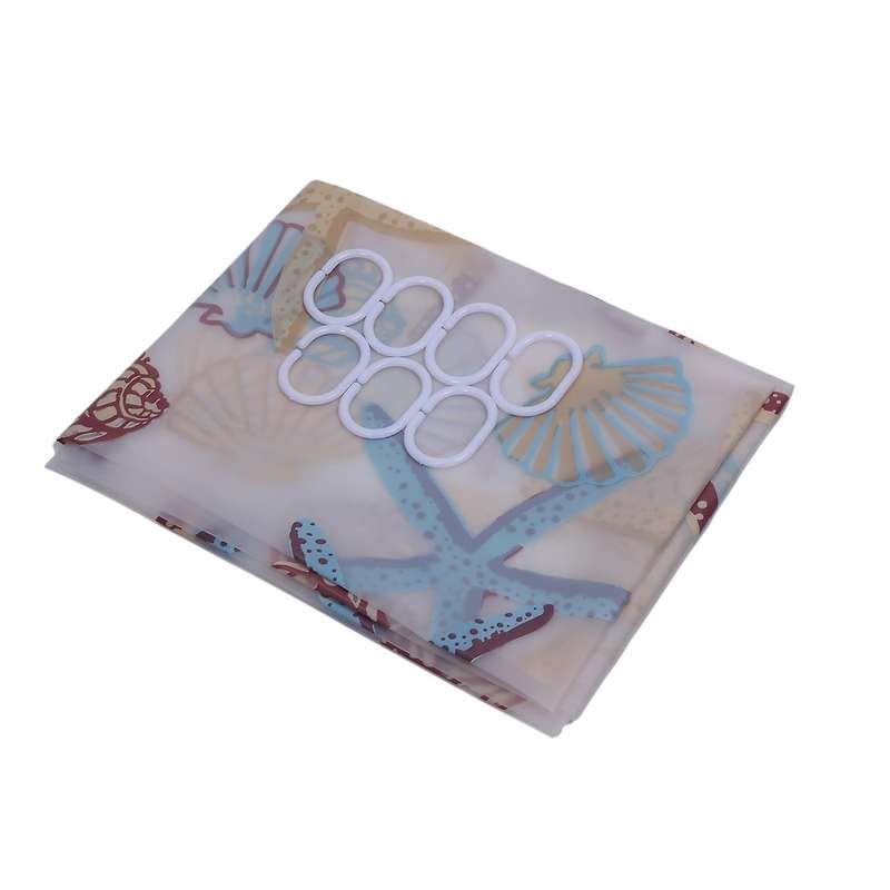 80cmx180cm Modern Shower Curtain Starfish Waterproof Peva Curtain