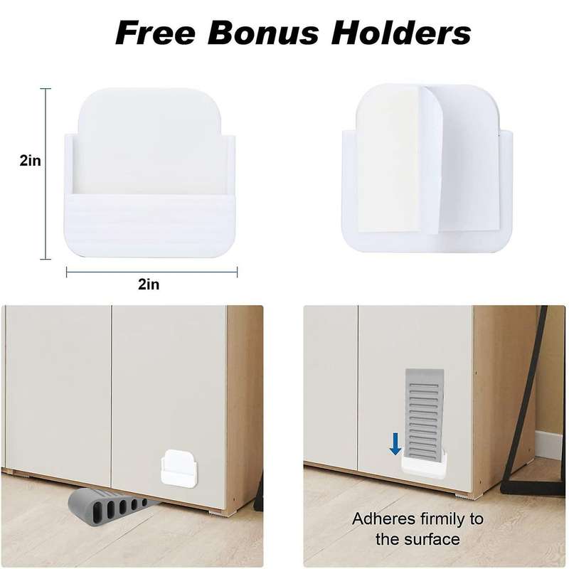 2pcs Rubber Door Stop Wedge Security Door Stoppers Works On All Floor