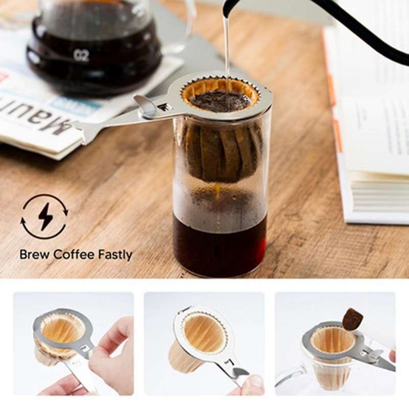 Coffee Maker Coffee Filter Holder Reusable Hand Drip Baskets-a