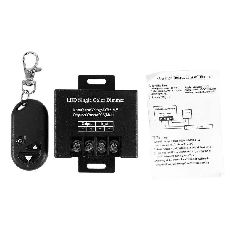 30a Single Channel Led Dimmer Controller with 3 Key Remote Control