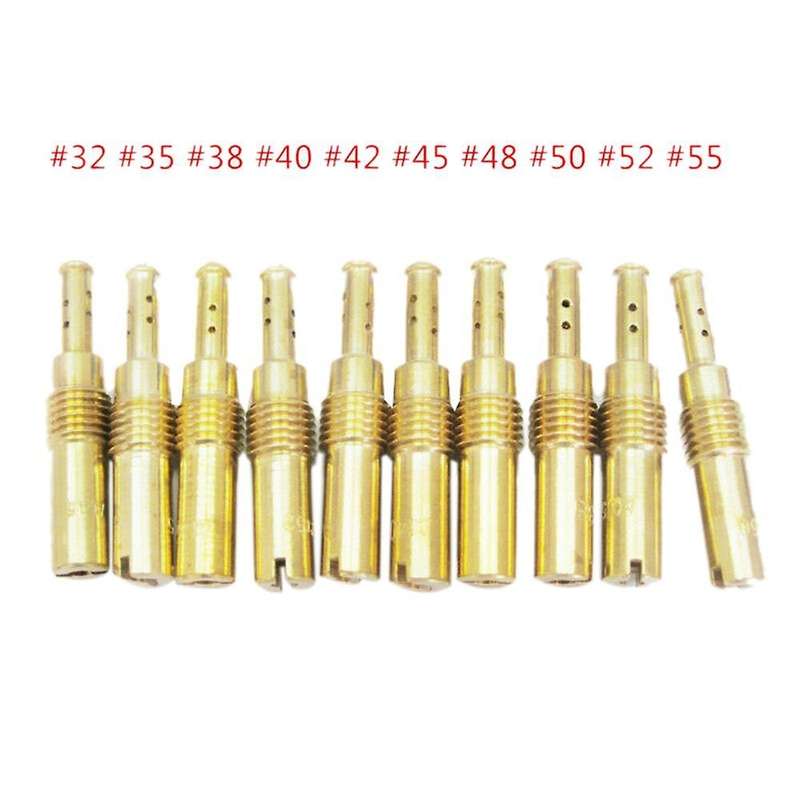 10pcs Carburetor Main Jet Kit & 10pcs Slow/pilot Jet for Pwk Keihin