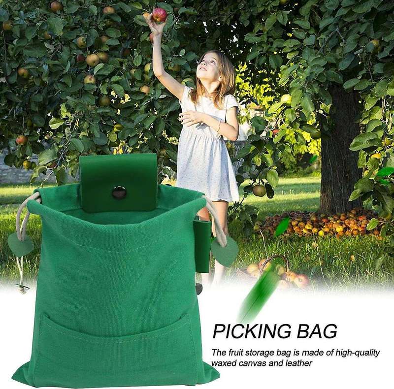 Pu Waxed Canvas Pouch Collapsible Fruit Picking Bushcraft Bag
