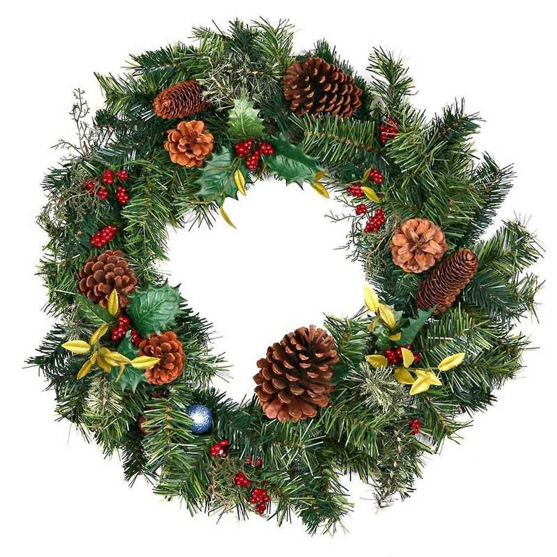 Pack Of 9 Decorative Hanging Pinecone Christmas Tree Decorations