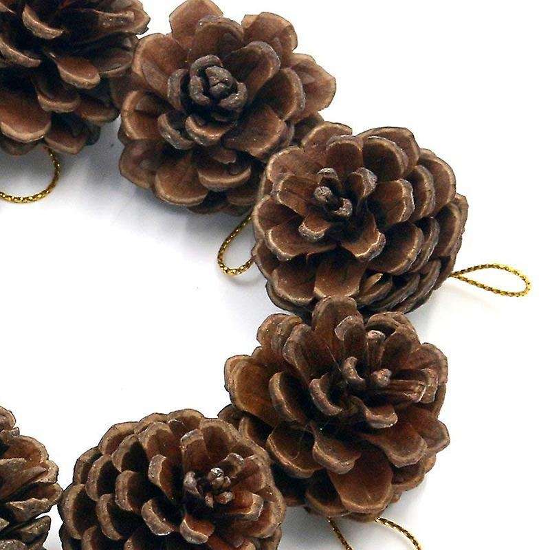 Pack Of 9 Decorative Hanging Pinecone Christmas Tree Decorations