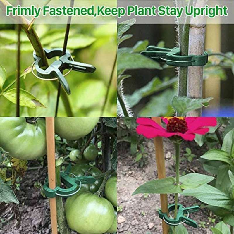 Plant Support Clip Ties for Gardening Gentle Plant & Flower Clamps