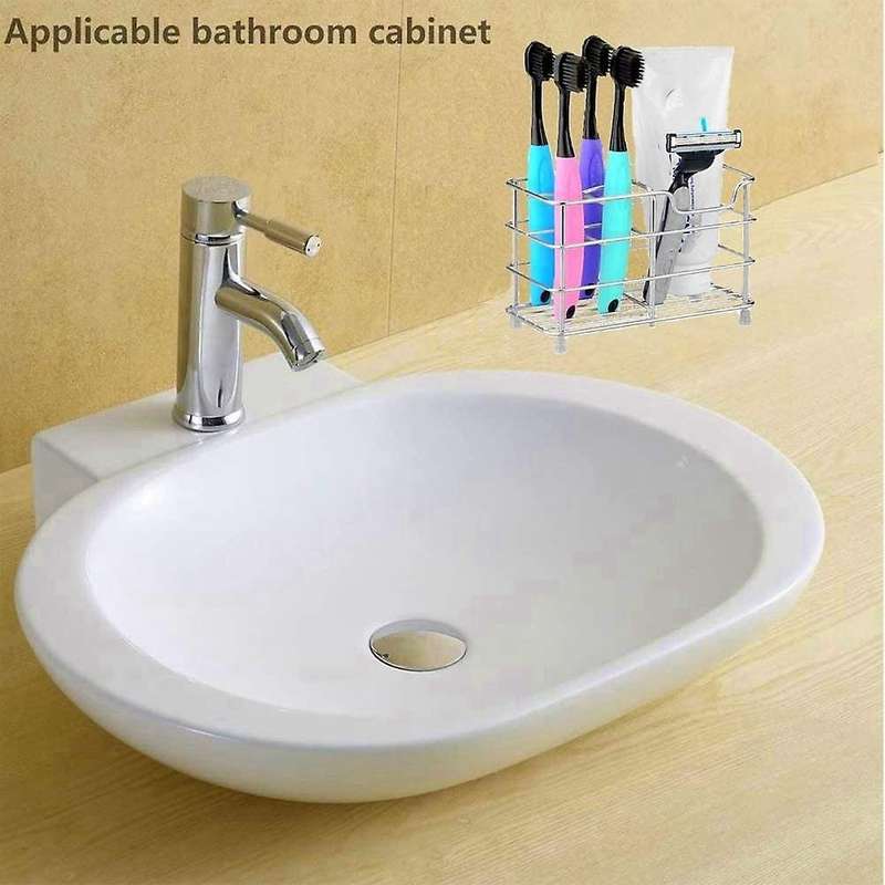 Toothbrush Holders for Bathrooms, Bathroom Silver Restroom Decor
