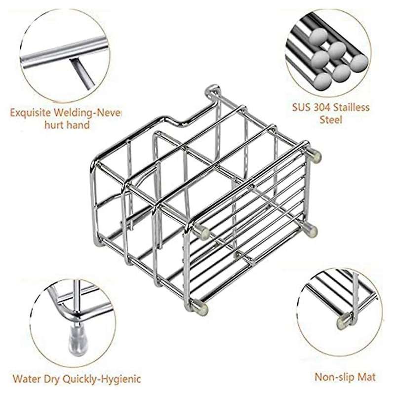 Toothbrush Holders for Bathrooms, Bathroom Silver Restroom Decor