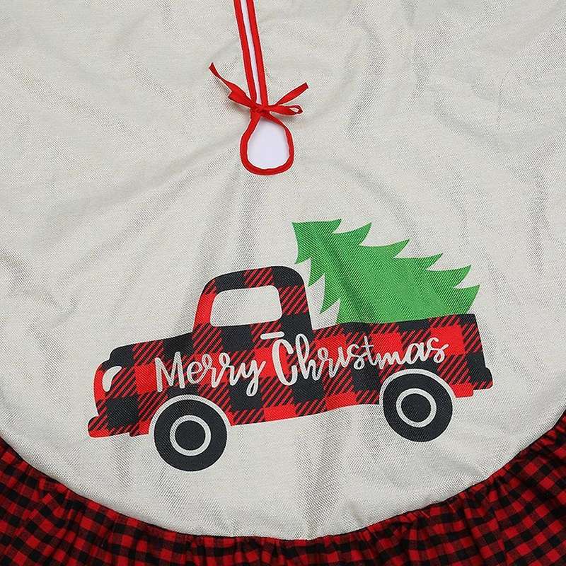 90cm New Year Decoration Christmas Tree Skirt for Scene Layout