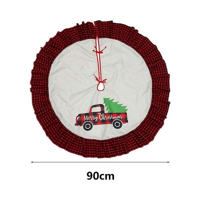 90cm New Year Decoration Christmas Tree Skirt for Scene Layout
