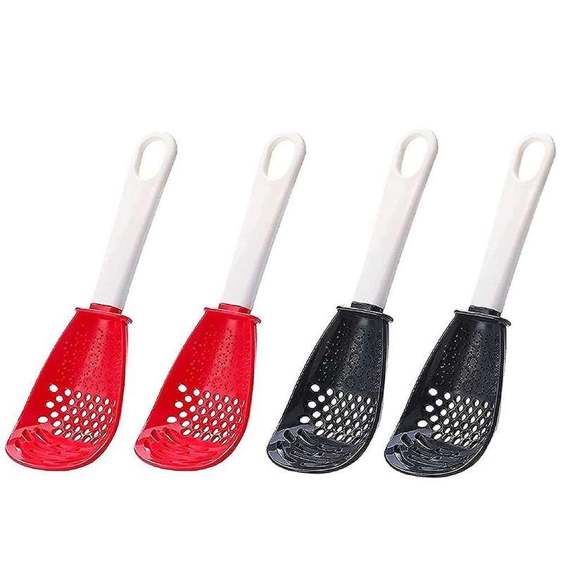 Cooking Spoon, for Draining, Mashing, Grinding, Garlic Press 4pcs