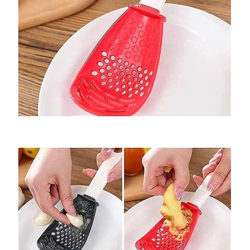 Cooking Spoon, for Draining, Mashing, Grinding, Garlic Press 4pcs