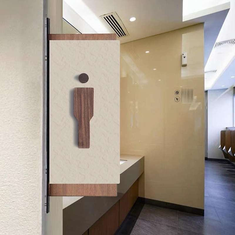 2pcs Toilet Door Men's and Women's Signs Solid Wood Toilet Signs