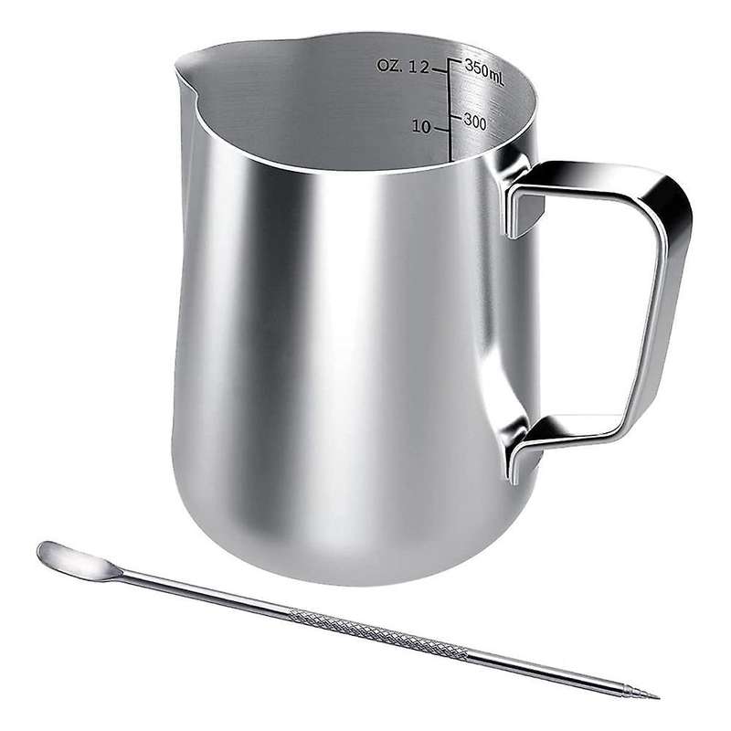Milk Frothing Jug 350ml Stainless Steel Milk Jug for Coffee Machine