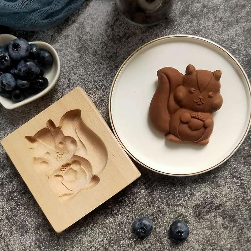 Wooden Cookie Mold Shortbread Mold Diy Cookie Mold 3d Wooden(rose)