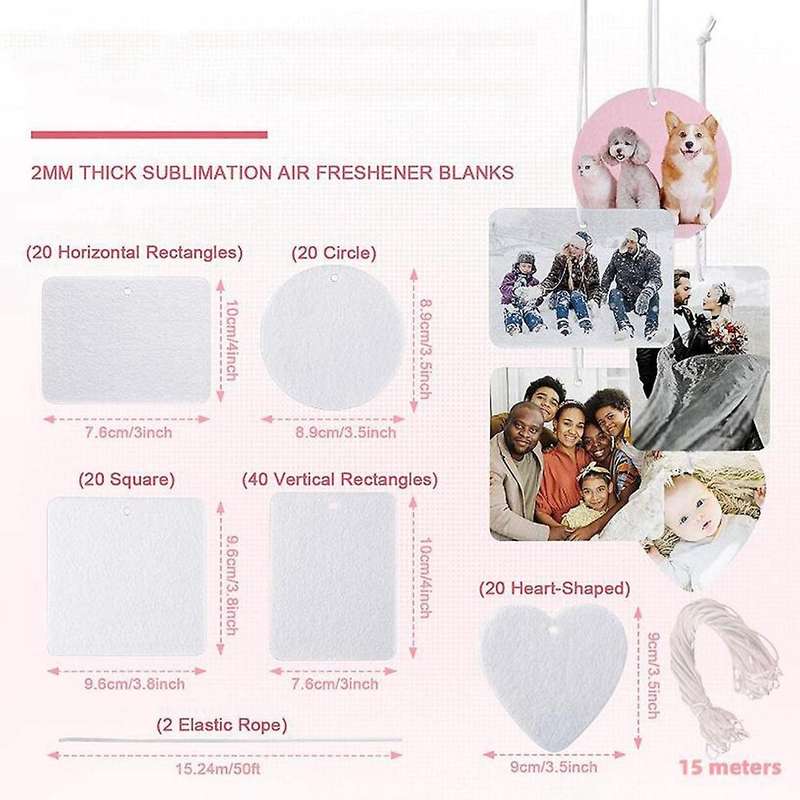 Sublimation Air Freshener Blanks Diy for Diy Heat Press Ornaments