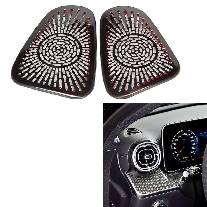 Car Dashboard Horn Cover Center Console Speaker Cover Trim Black
